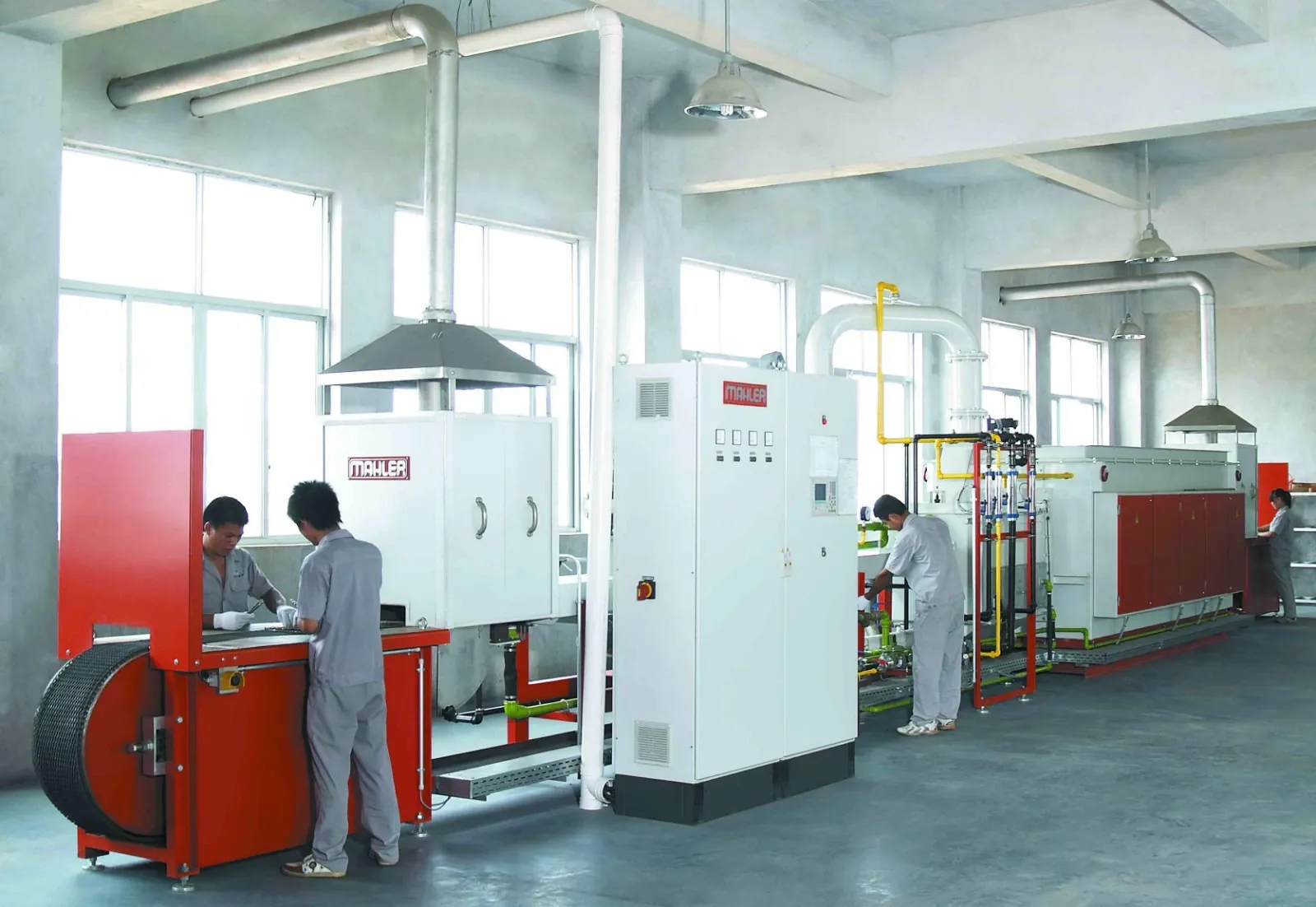 MAHLER automatic carbide brazing line at Zhejiang Dehui Tools factory